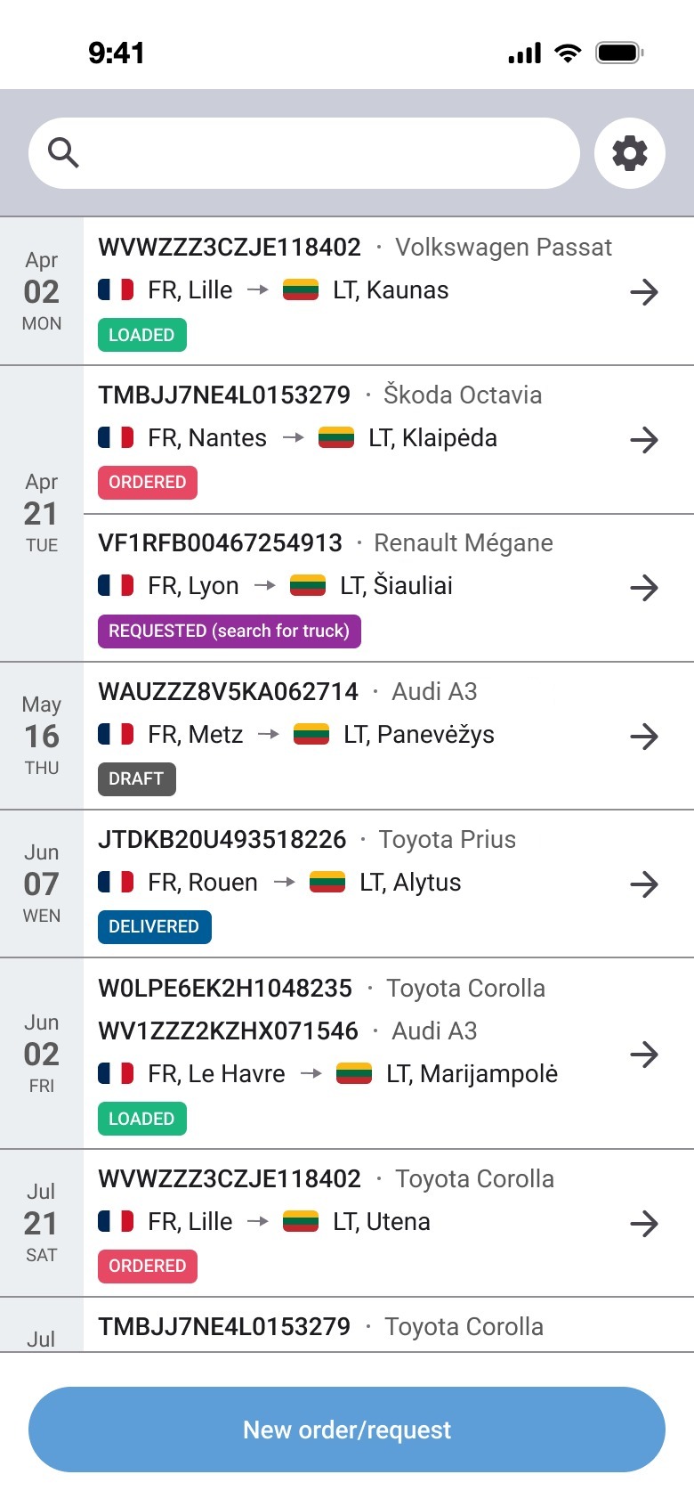 Dealer timeline