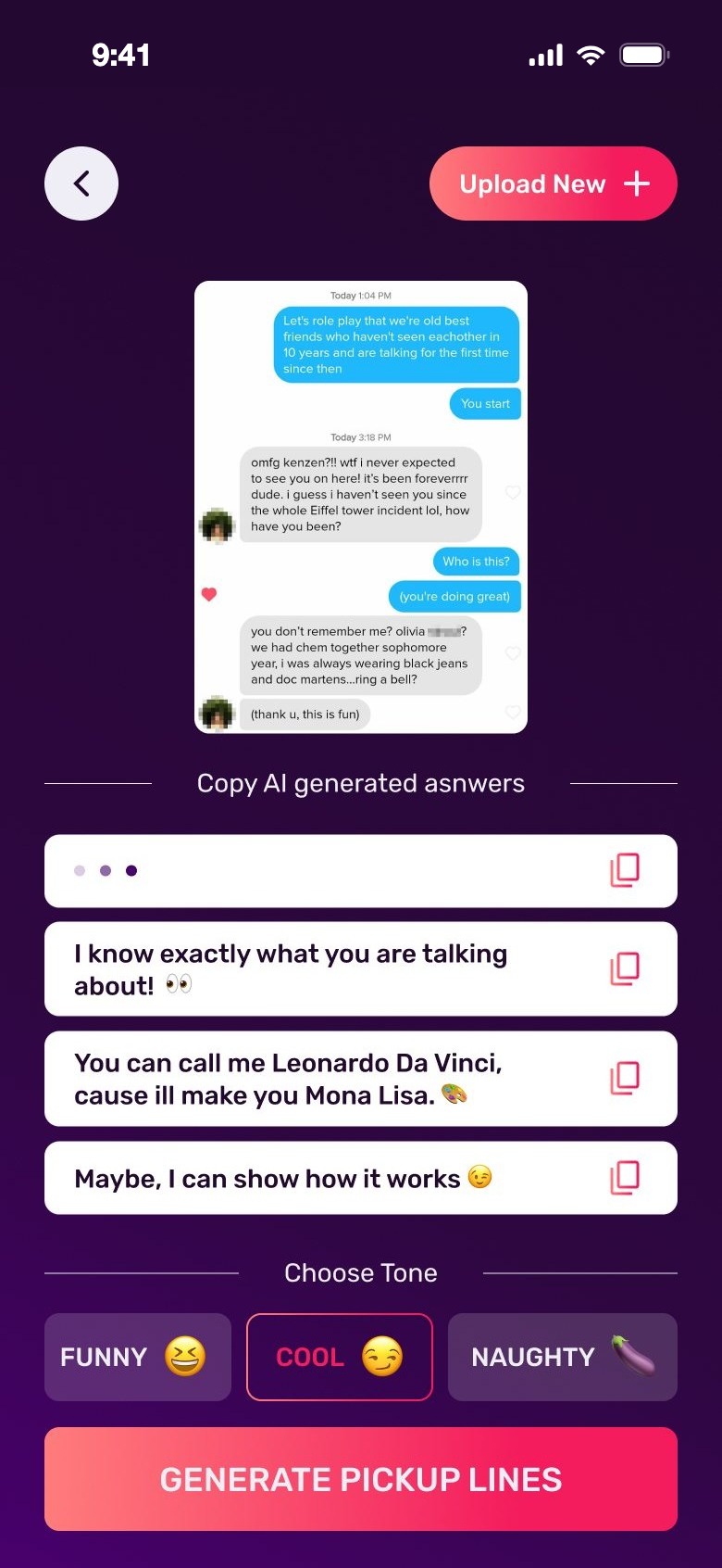 Old replies from a screenshot with three tones