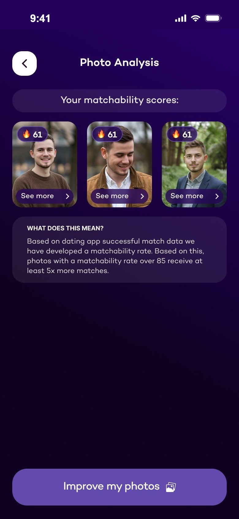 Matchability scores