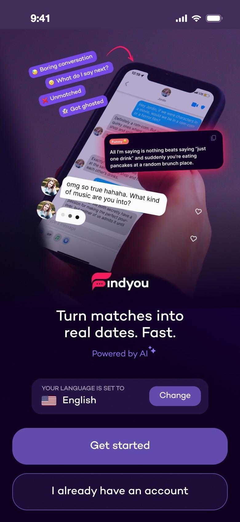 Turn matches into real dates. Fast.