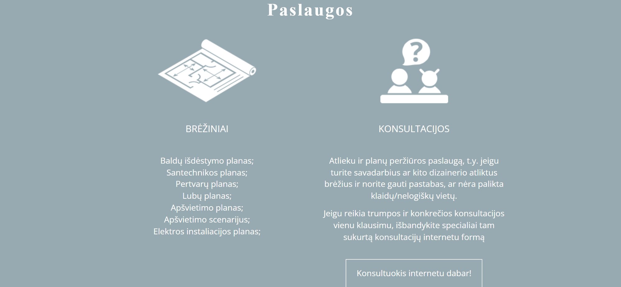 Old: services as two short lists