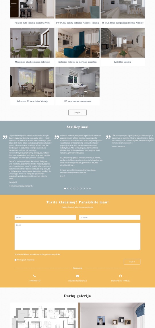 Old page, part 2: works, reviews, question form