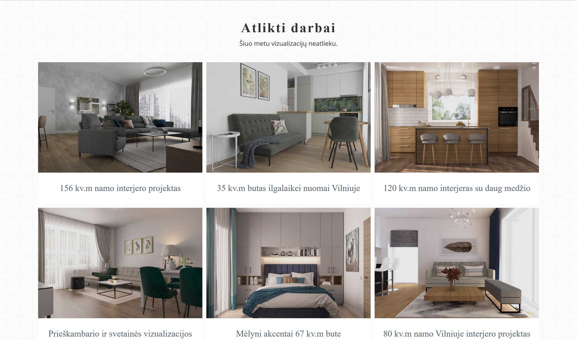 Old: a grid of works with a small note and VIEW MORE