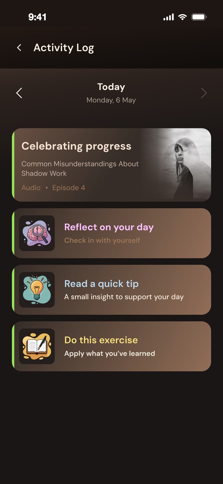 Activity log