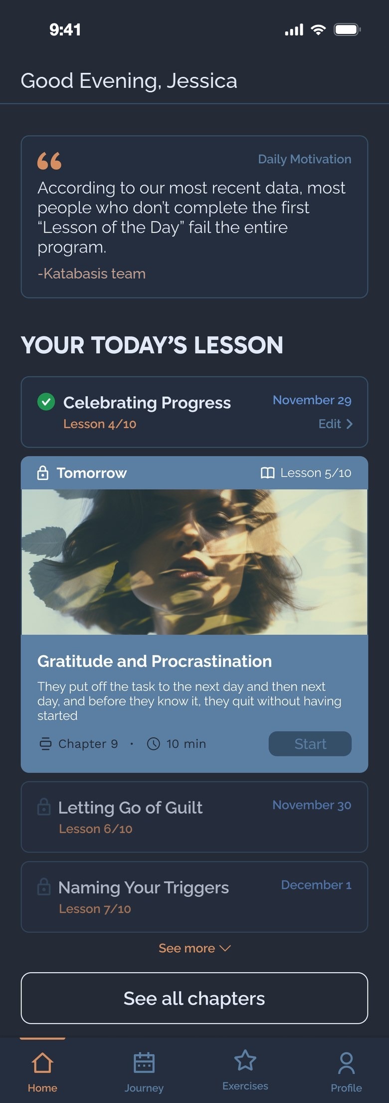 Old home: daily motivation and today's lesson
