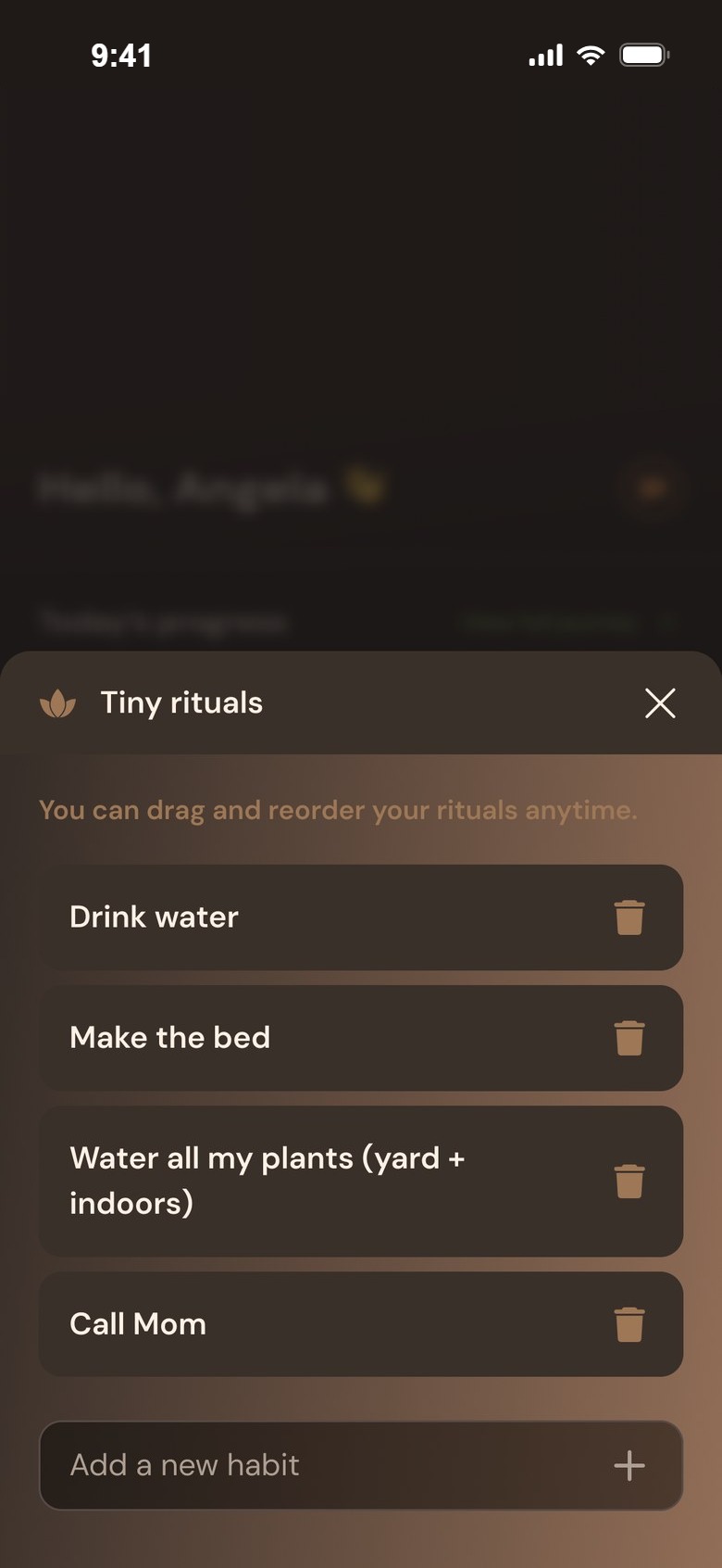 Tiny rituals