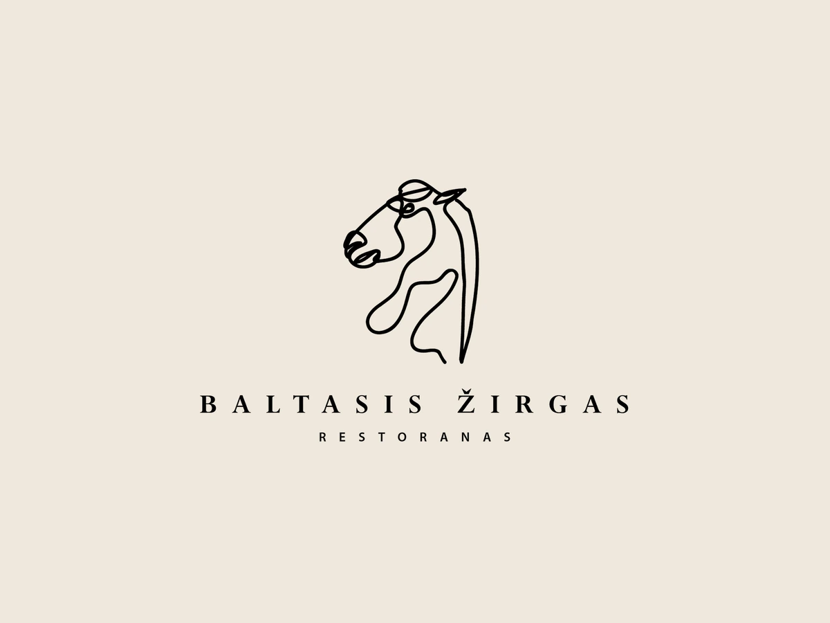 Baltasis žirgas restaurant logo