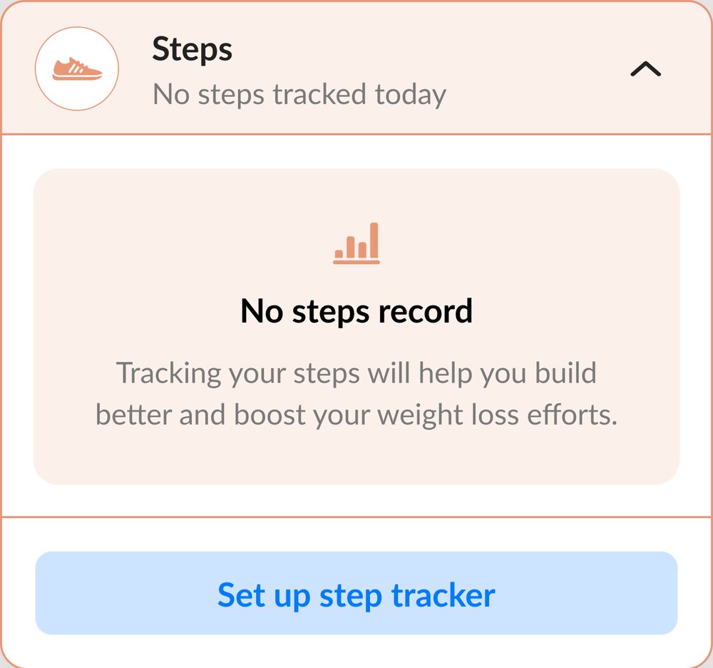 Steps, empty state