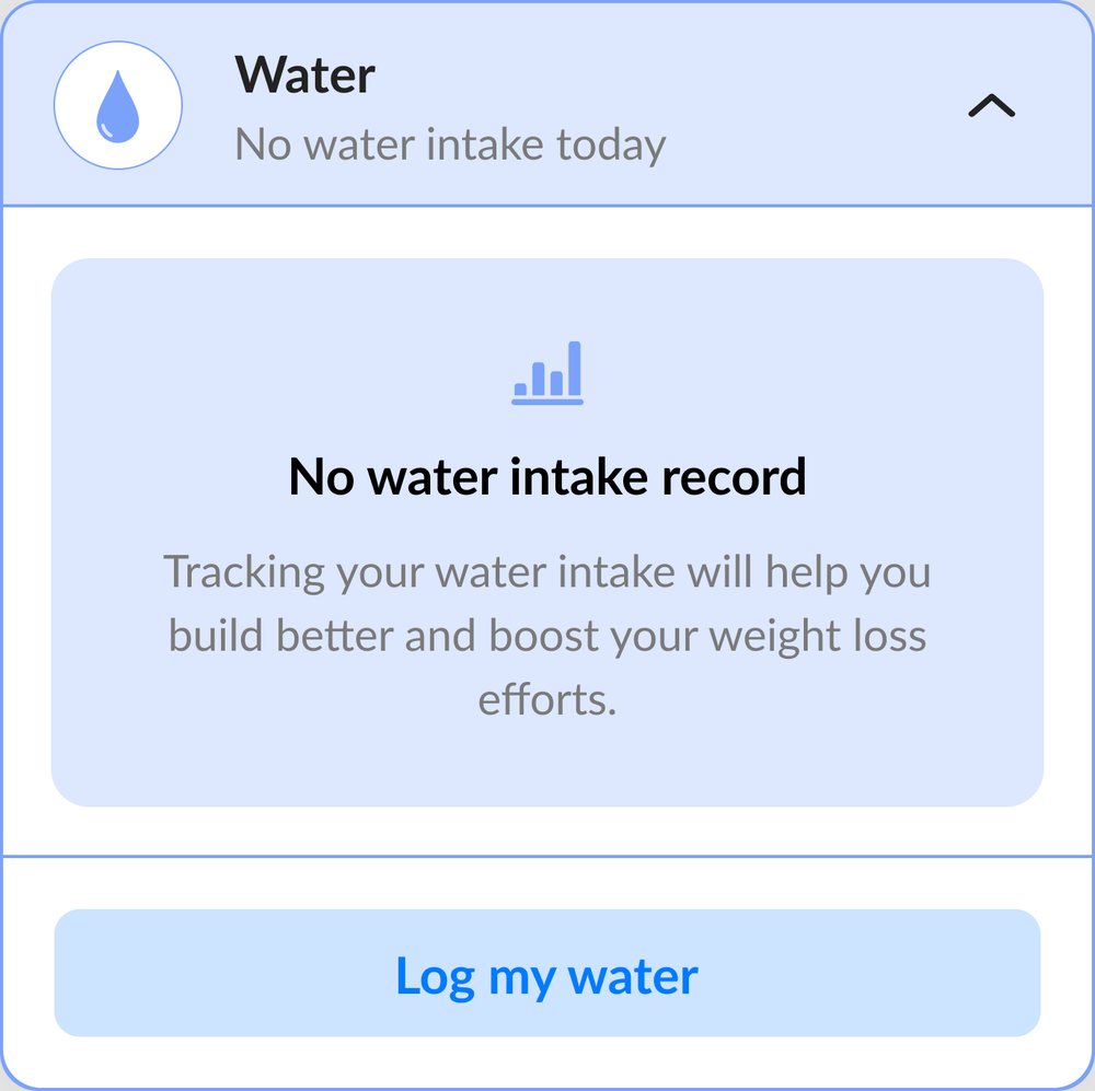 Water, empty state