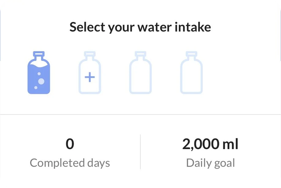 Old water amount picker