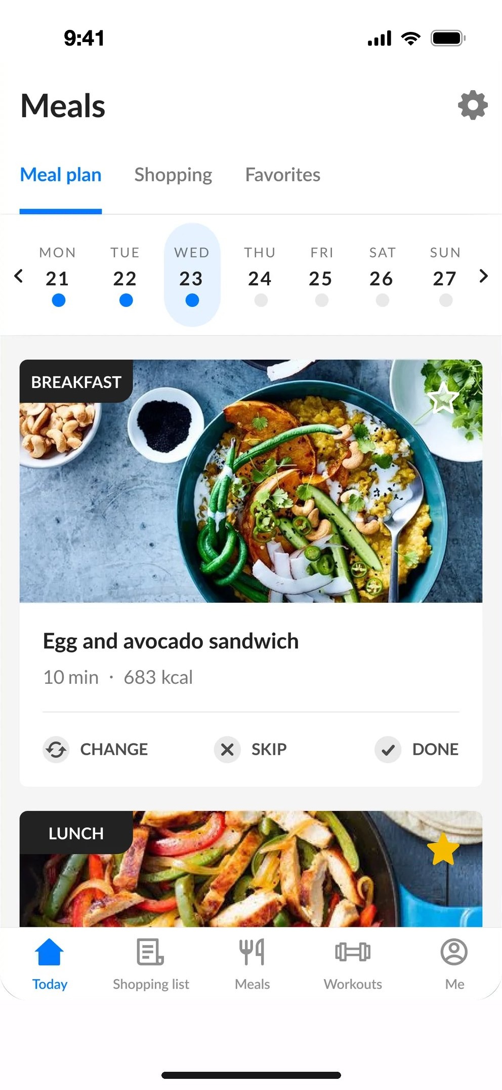 Meal plan