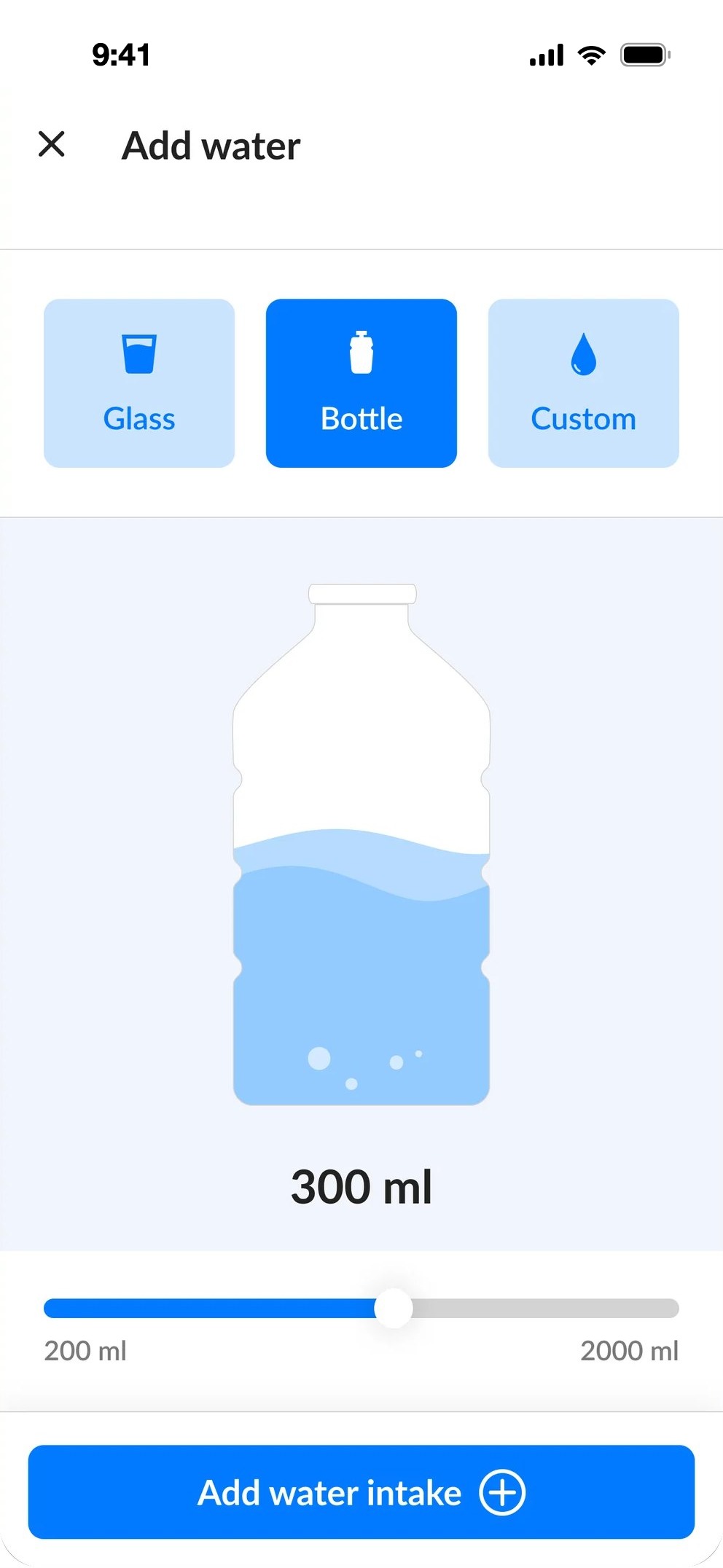 Add water, bottle