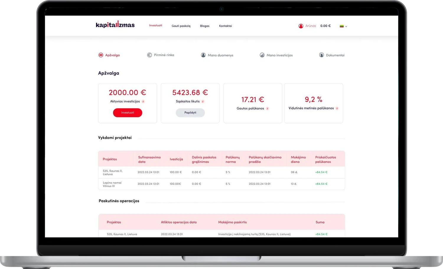 Kapitalizmas investor overview
