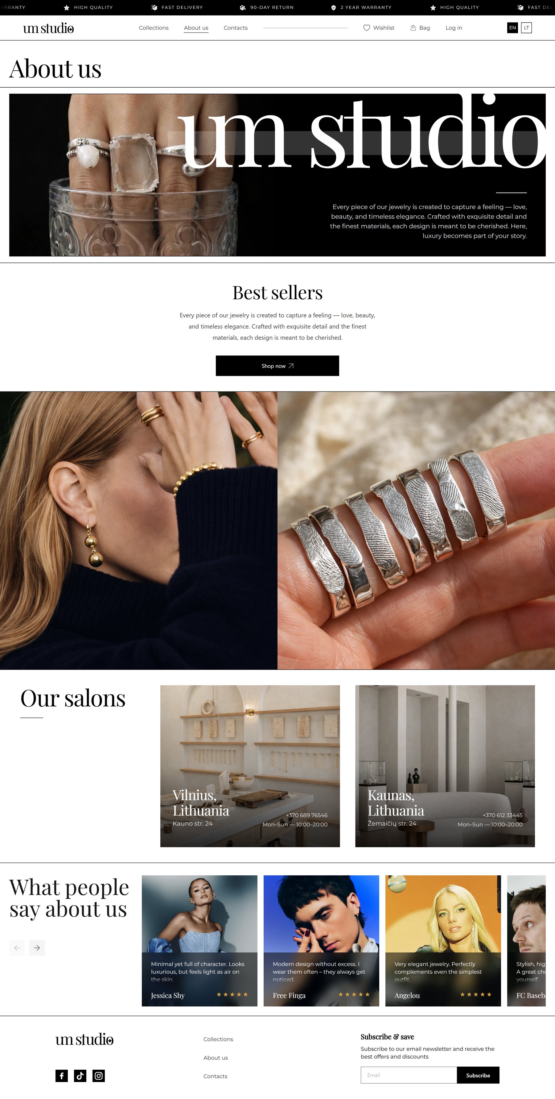 About us: the brand, the salons and reviews
