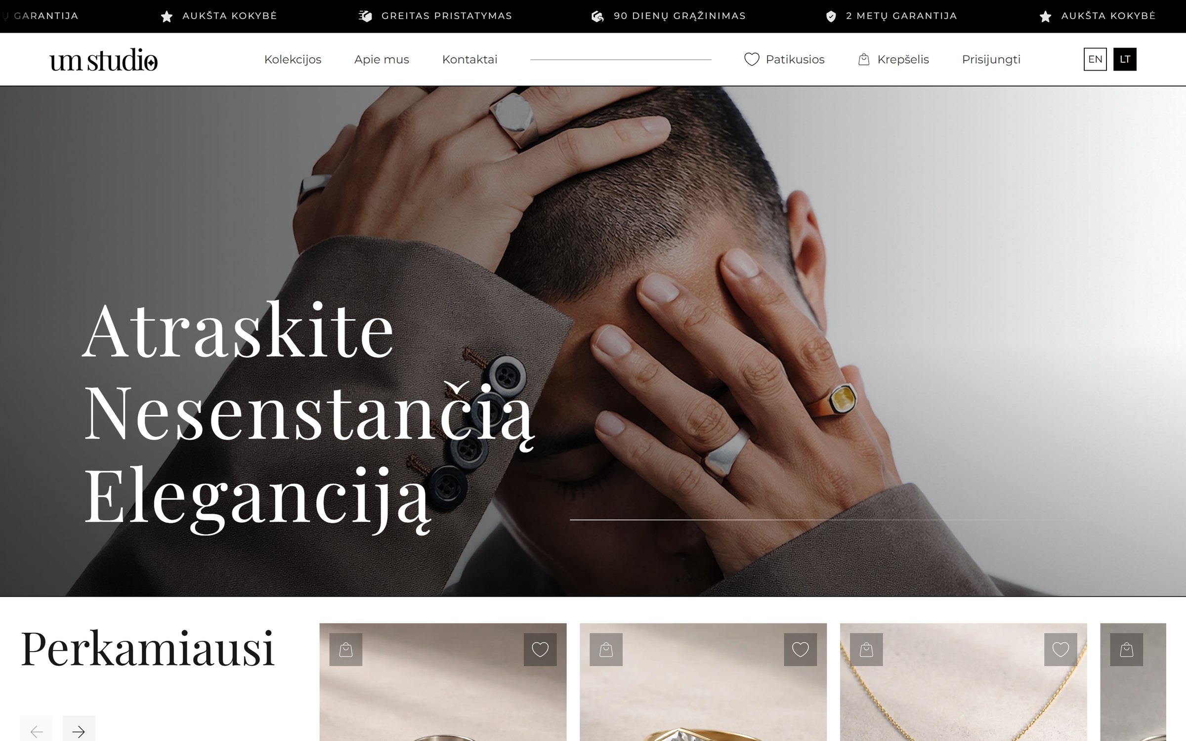 Homepage in Lithuanian