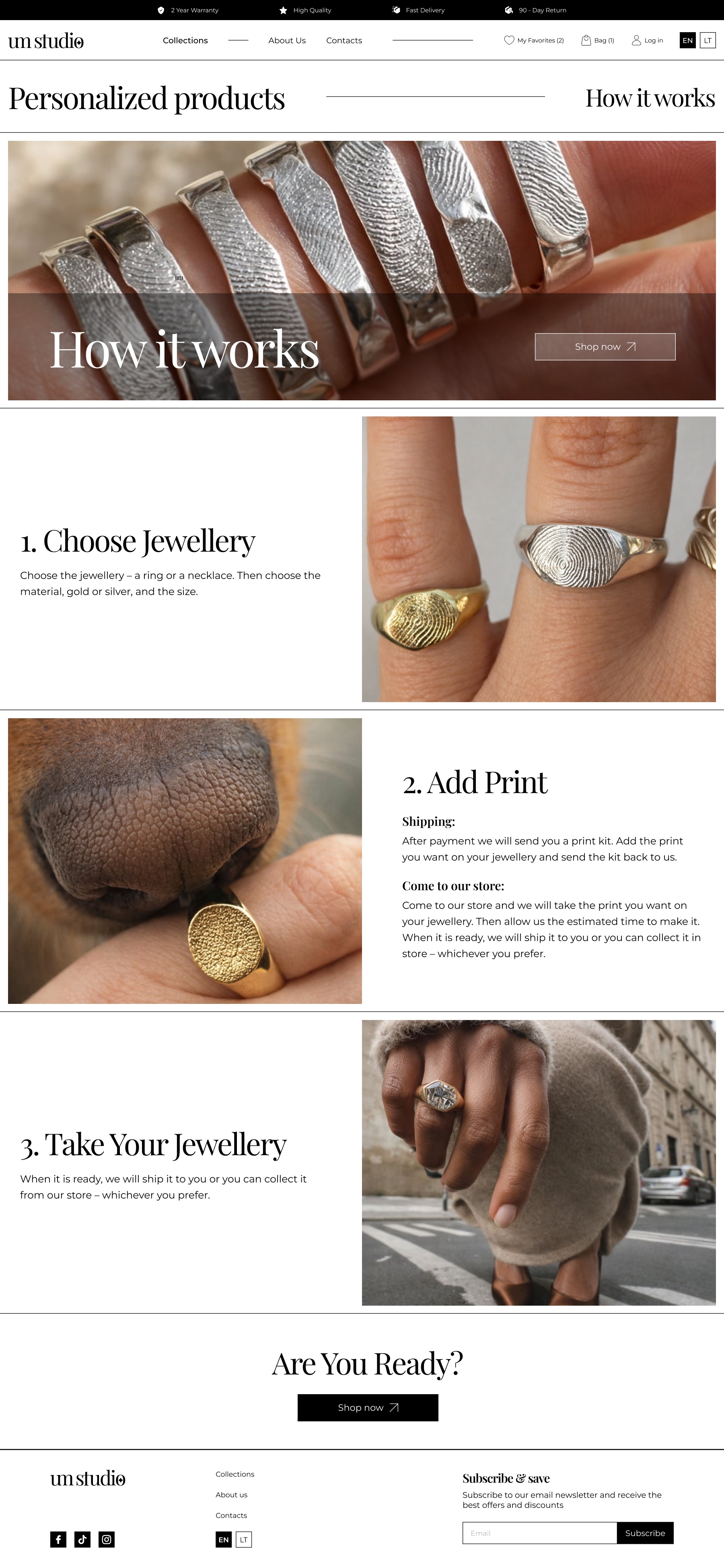 Personalised jewellery: how it works in three steps